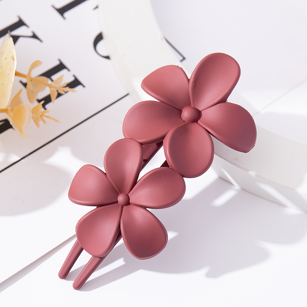 Pinzas para el pelo grandes para mujer, pinza de plástico acrílico con flor, garra de pasador con pico de pato, horquilla para niña, herramientas de peinado, accesorios para el cabello: Verde