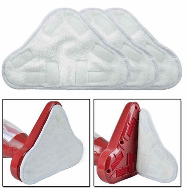 Käytännöllinen uudelleenkäytettävä pestävä kolmikulmainen höyrymoppi mikrokuituliinatyynynpäällinen  h2o moppi  x5 kodin tarvikkeet 3 kpl/erä