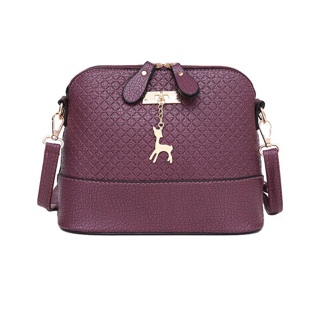 Yogodlns ! Vrouwen Messenger Bags Mode Kleine Tas Met Herten Speelgoed Shell Vorm Bag Vrouwen Schoudertassen: purplered