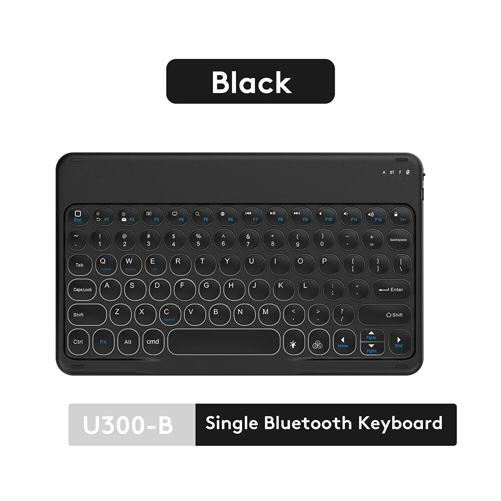 10Inch Bluetooth Toetsenbord Voor Ipad Mini Bluetooth Draadloze Toetsenbord En Muis Voor Samsung Xiaomi Ipad: Keyboard Black