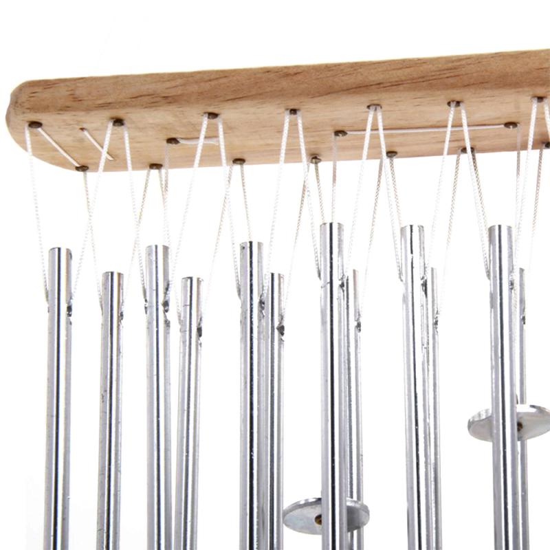 Portable Relaxing Wood Copper Tubes Wind Chimes Bells Bring Silvery Sound To The Garden Home Decor carillon de jardin
