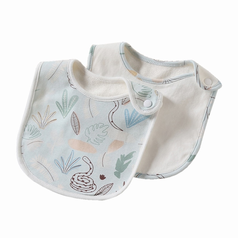 2Pcs Babyvoeding Bib Waterdicht Schort Handdoek Peuter Diner Bandana Spuugdoekjes