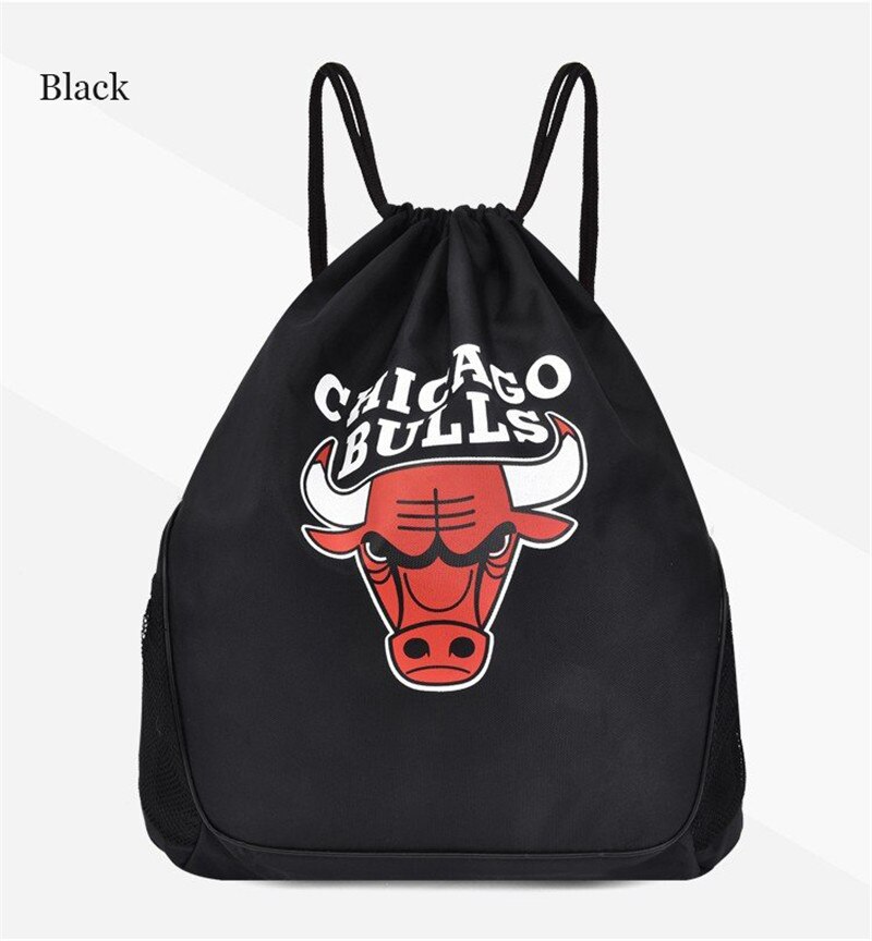 Drawstring Bags Man Women Polyester String Drawstring Bag Promotional Sports Printed Backpack School Sport Basketball Bag: 1101-1-7