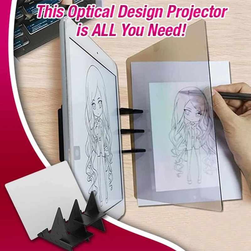 DIY Trace 'n Draw Optical Dessert Projector Copy Board Projector Painting Tracing Board For Kids Cake pattern depiction