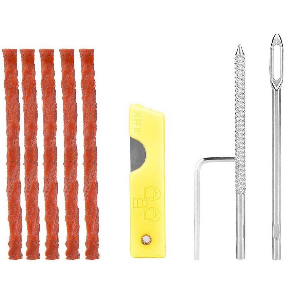 Kit de reparación de neumáticos para coche, furgoneta, motocicleta, herramientas de reparación de neumáticos, emergencia, tapón para pinchazo de neumático sin cámara, 11 Uds.