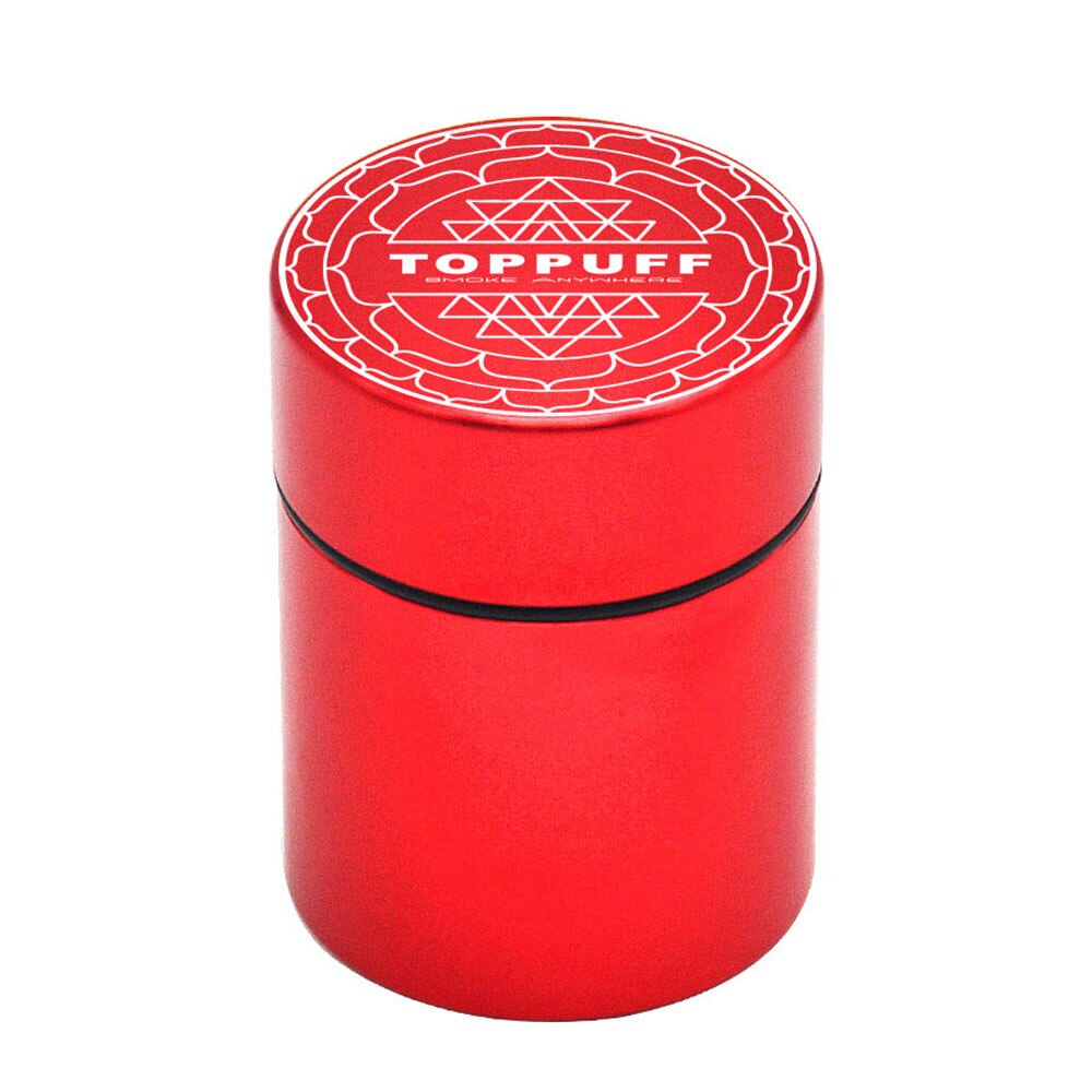 Toppuff Vliegtuigen Aluminium Luchtdicht Stash Jar 1.3 Inch Multi-Gebruik Vacuüm Seal Draagbare Opslag Container: Red-T2