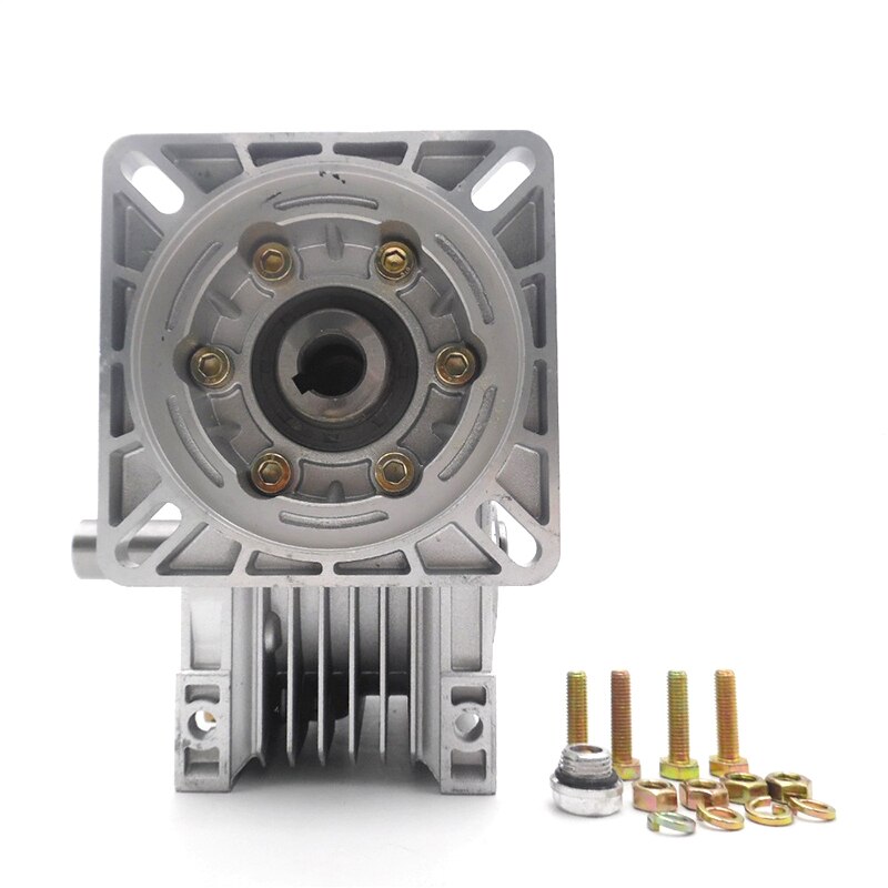 Speed Ratio 40:1 NMRV040 Worm Gear Reducer, RV40 Gearbox with Output Shaft for NEMA24/32/34/36 Stepper/Servo Motor