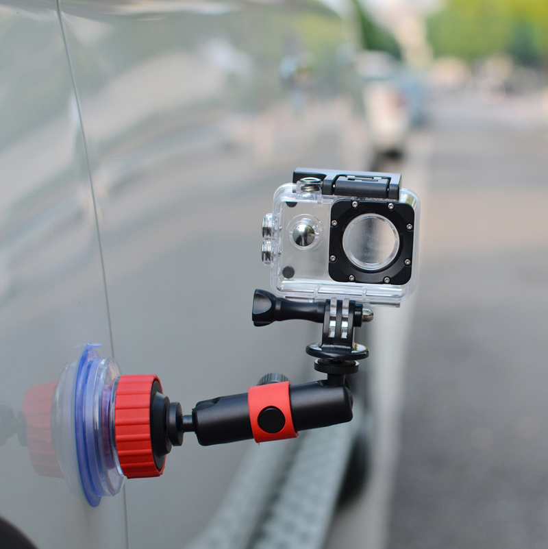 Voor GoPro Actie Camera Auto Zuignap Sucker Houder Voor Osmo Xiaomi SOOCOO SJCAM Eken Glas Zuignap beugel