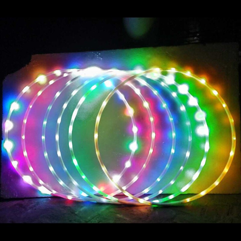 Led Hoops Sport Hoepel Met Led Licht Gymnastiek Hoepel Kleurrijke Art Show Fitness Hoepel Vrouwen Losse Gewicht Home Gym Fitness apparatuur