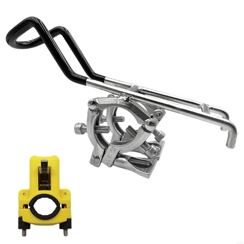 Fiskestangsholder rustfrit stål fiskestangsbeslag både fiskestangklemmeholder både monteringsbeslag: Gul