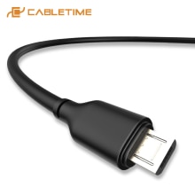 Cabletime micro usb 2.4a mobilkabel usb-kabel för huawei mate 20 10 xiaomi laddningssladd android telefon  c277