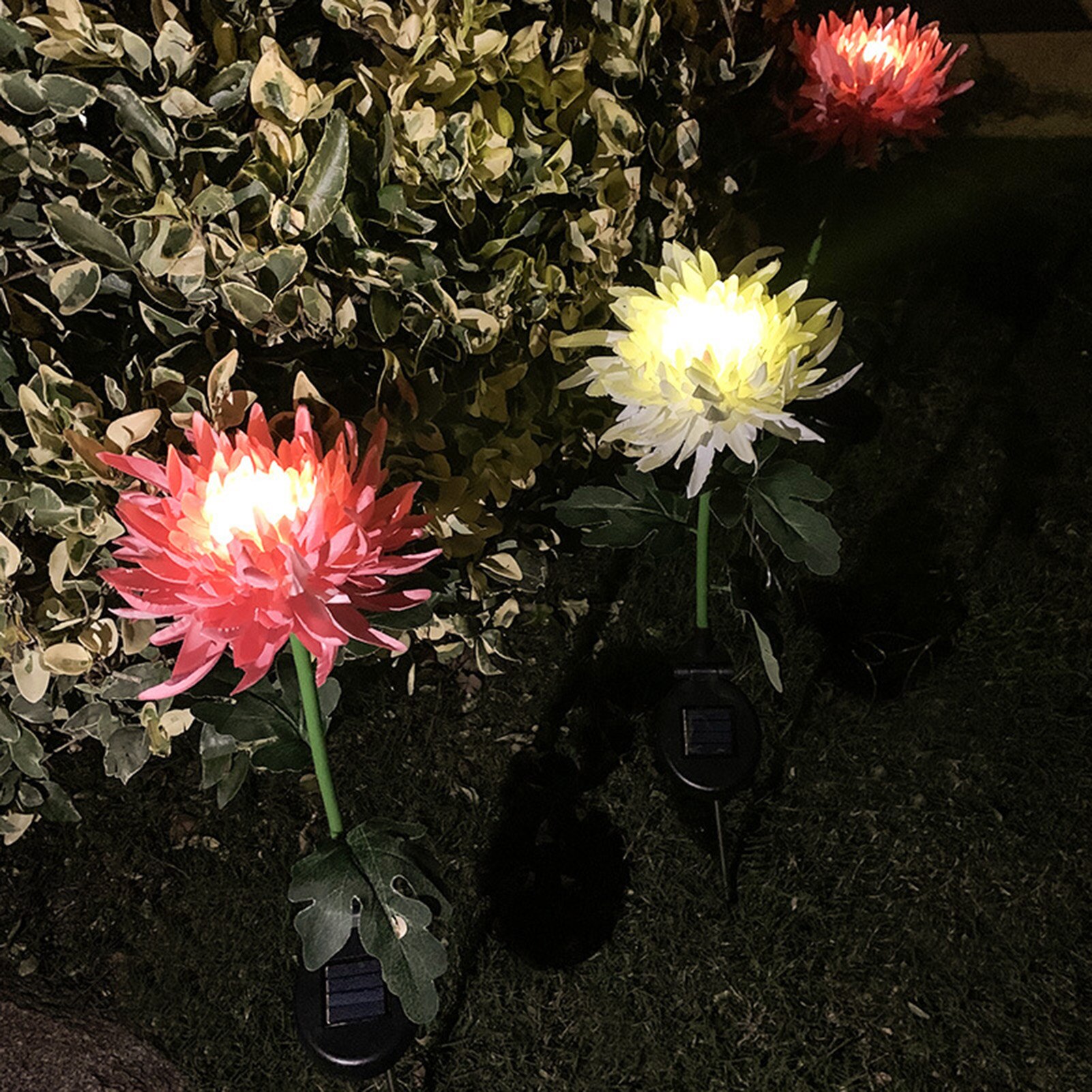 Tuin Led Lamp Simulatie Chrysant Solar Light Outdoor Waterdichte Decoratie Simulatie Plug-In Licht Tuin Gazon Licht