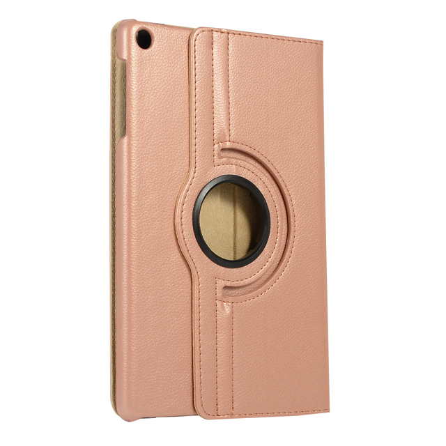 360 Rotating Case for Samsung Galaxy Tab A 10.1 T510 T515 SM-T510 SM-T515 Folding Stand Cover PU Leather Case Tablet Funda: Rose Gold