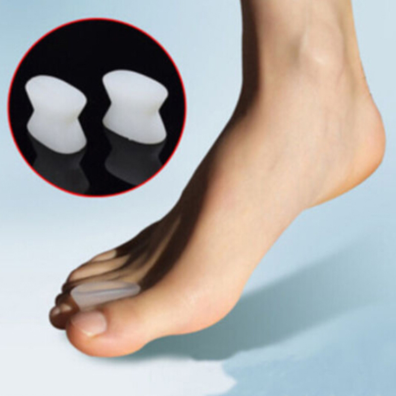Knochen Daumen Valgus Schutz Silikon Fuß Finger Zehe Separator Ballen Erzähler Hallux Valgus Pedikübetreffend Korrektor Fußpflege 2Stck
