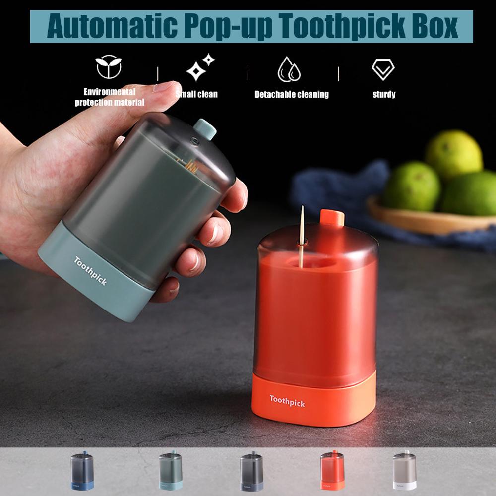 Automatic Pop-up Toothpick Box Holder Container Portable Toothpick Dispenser Home tooth pick Stroage Rack #623