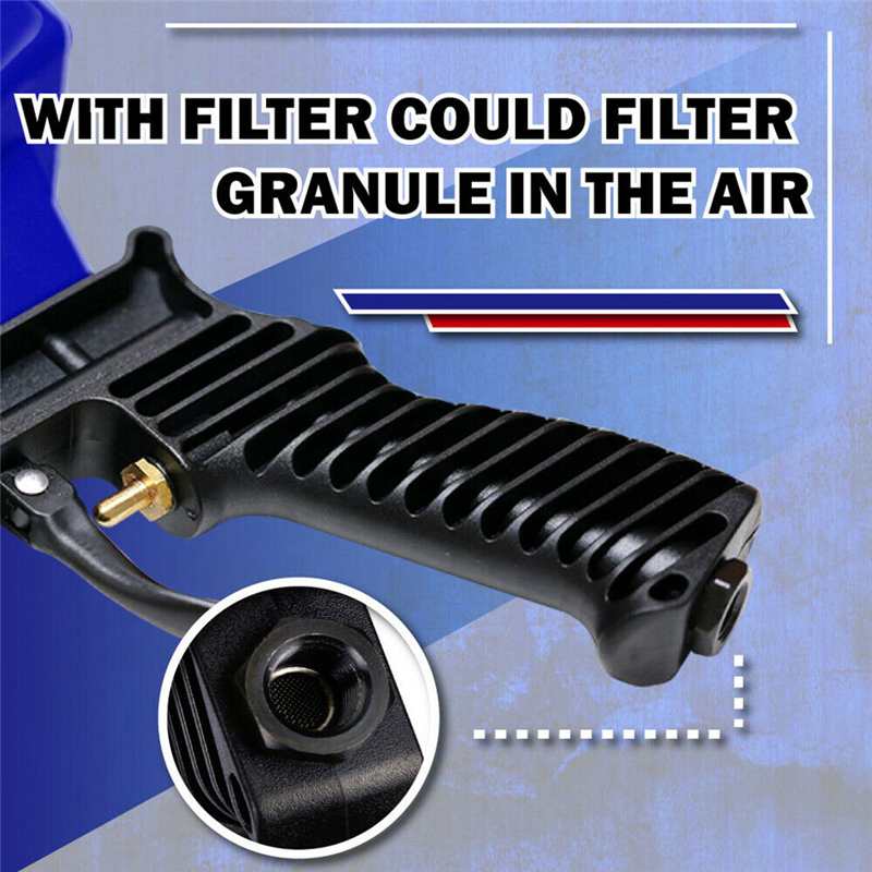 150PSI Portable Gravitys Sandblasting Guns Pneumatic Small Sand Blasting Machine Adjustable 600cc Pneumatic Sandblasting