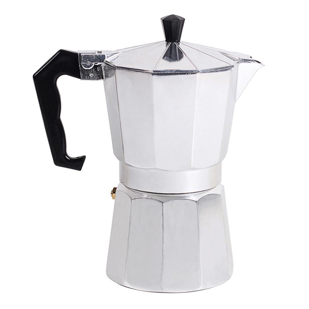 Italiaanse achthoekige huishoudelijke aluminium espresso percolator koffieverwarmer filterpot handpunch koffiepot