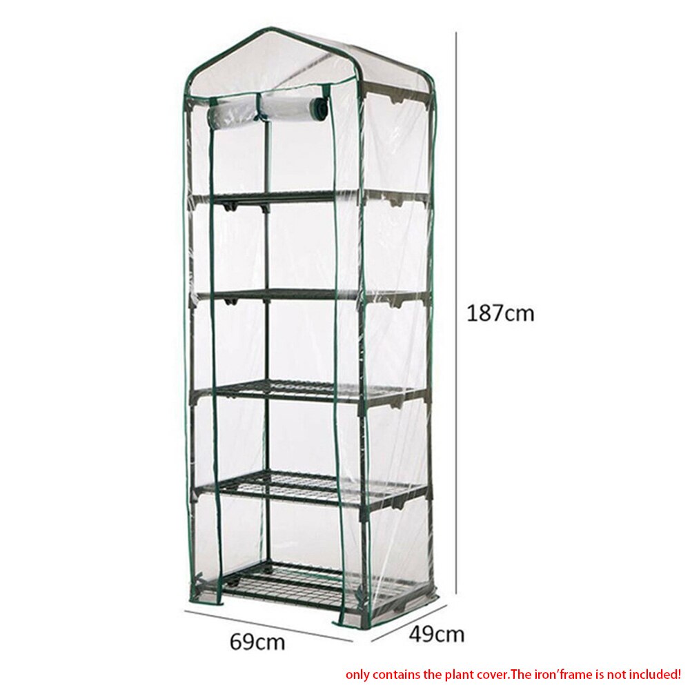 Mini invernadero plegable, tienda de cultivo transparente, 3/5 niveles, PVC, impermeable, cubierta de jardín, casa verde, ventanas, apertura para plantación: L