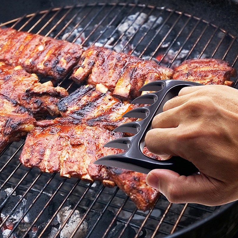 Tenedor de barbacoa con forma de garra de oso, triturador de carne, herramientas de parrilla, accesorios de cocina, sin BPA, utensilios de cortar Manual, 2 uds.
