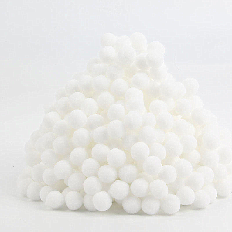 Pompones blancos de 8mm-30mm bolas de Pompones para DIY decoración del jardín del hogar del Partido de la boda ropa de costura niños manualidad de juguete suministros 20g: 10mm 20g 288pcs