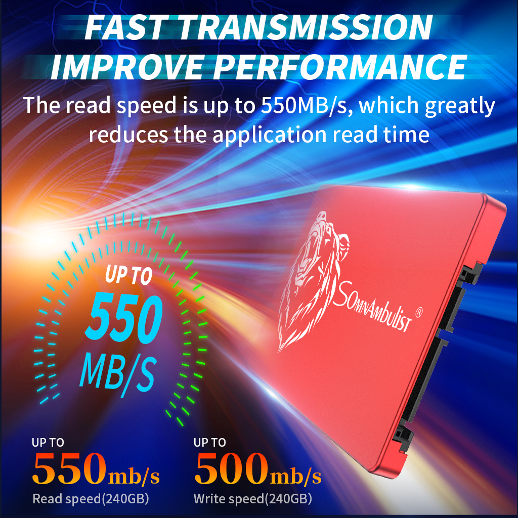 Testa di orso rosso in metallo SATA3 SSD 120GB 240GB 480GB 2.5 ssd 2TB unità a stato solido interna SATA III adatto per desktop portatile