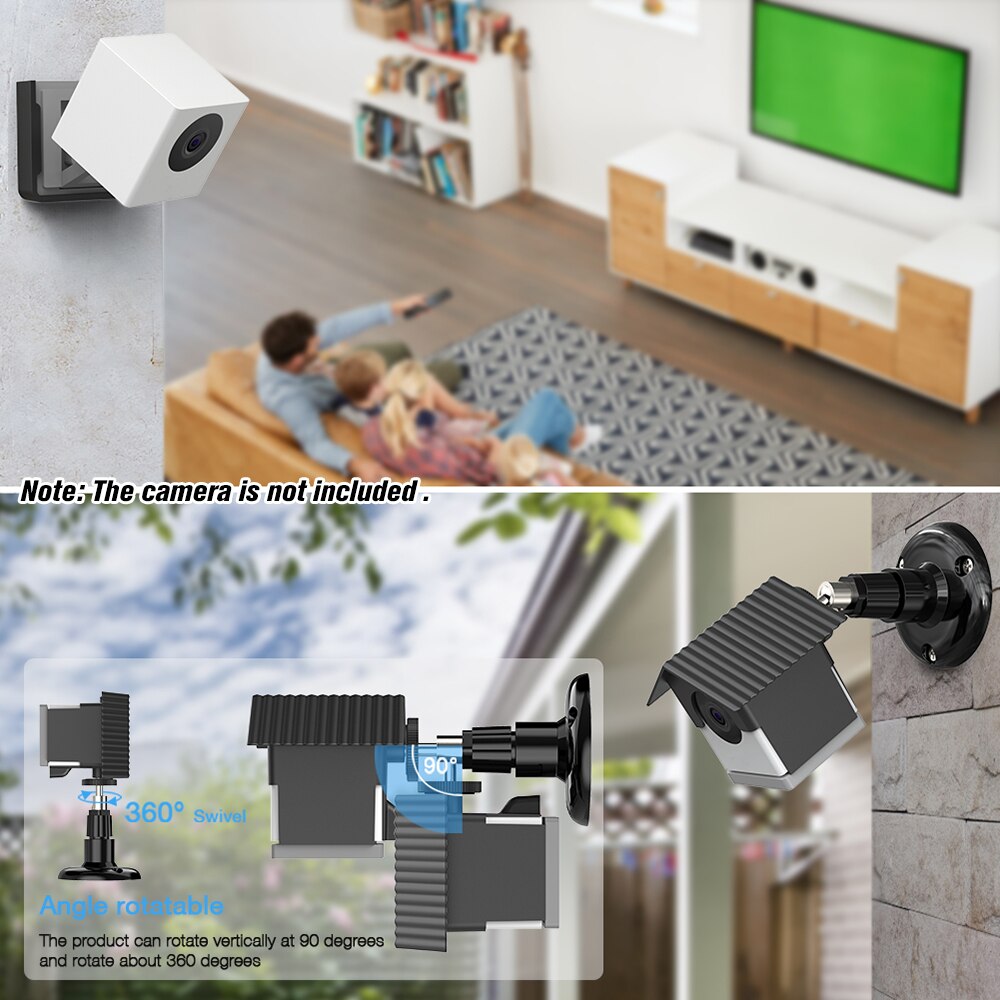 Wyze, soporte de montaje en pared para cámara con funda a prueba de mal tiempo para WyzeCam e iSmartAlarm Spot, Cámara contra la protección solar