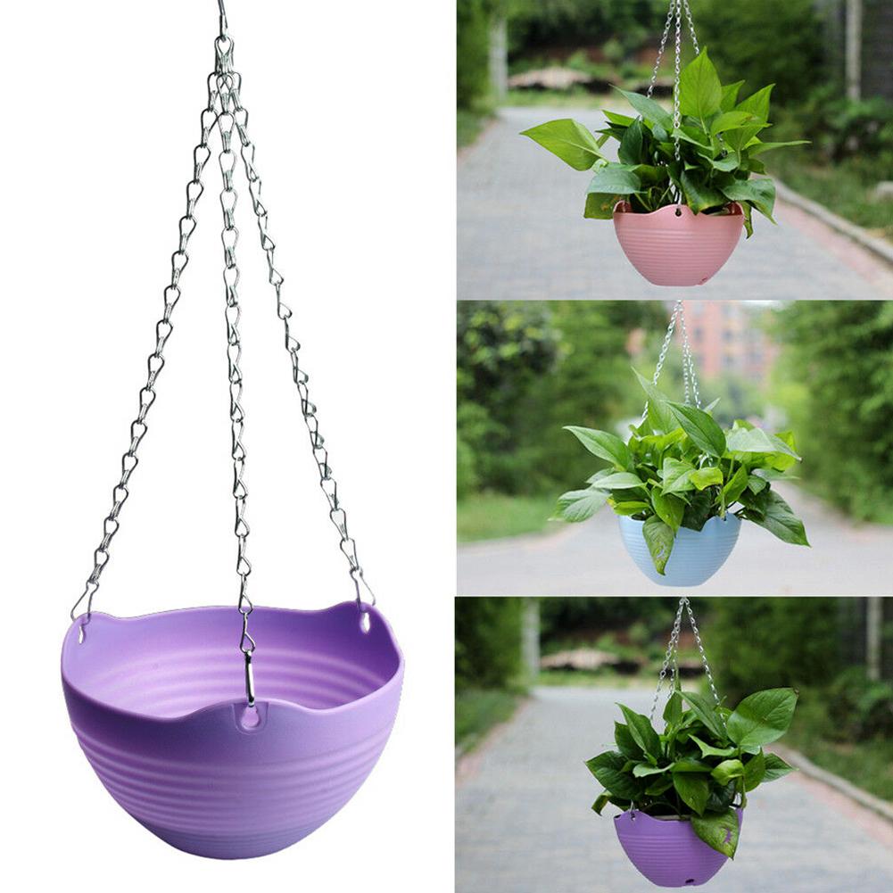Resin Hanging Baskets for Plants Flower Pot Basket Hanging Planter Container Garden Plant Hanger Wall Decor Home Decoration