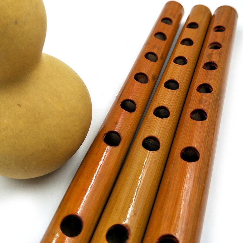 1PC Chinese Traditional 6 Holes Bamboo Flute Vertical Flute Clarinet Student Musical Instrument Wooden Color