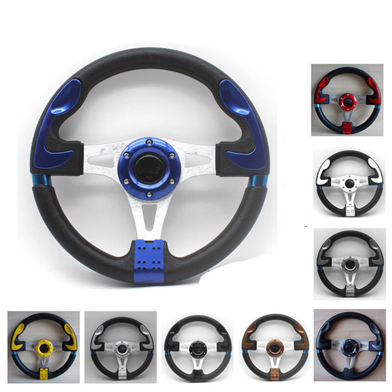 universal PVC Leather Steering Wheel 320mm 13inch racing steering wheel Aluminum for Drift Sport Steering Wheels and horn