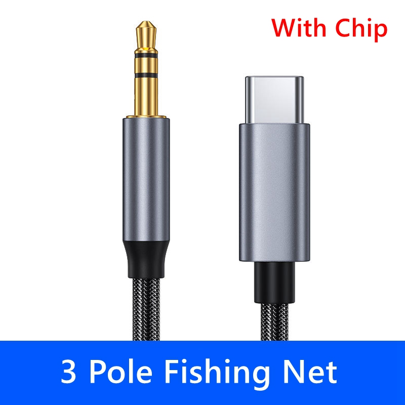 Cable adaptador de conexión de Audio auxiliar USB tipo C a 3,5mm para auriculares de altavoz de coche Cable de Audio de enchufe Dual Android con puerto tipo C: Castaño / <=0,5 m