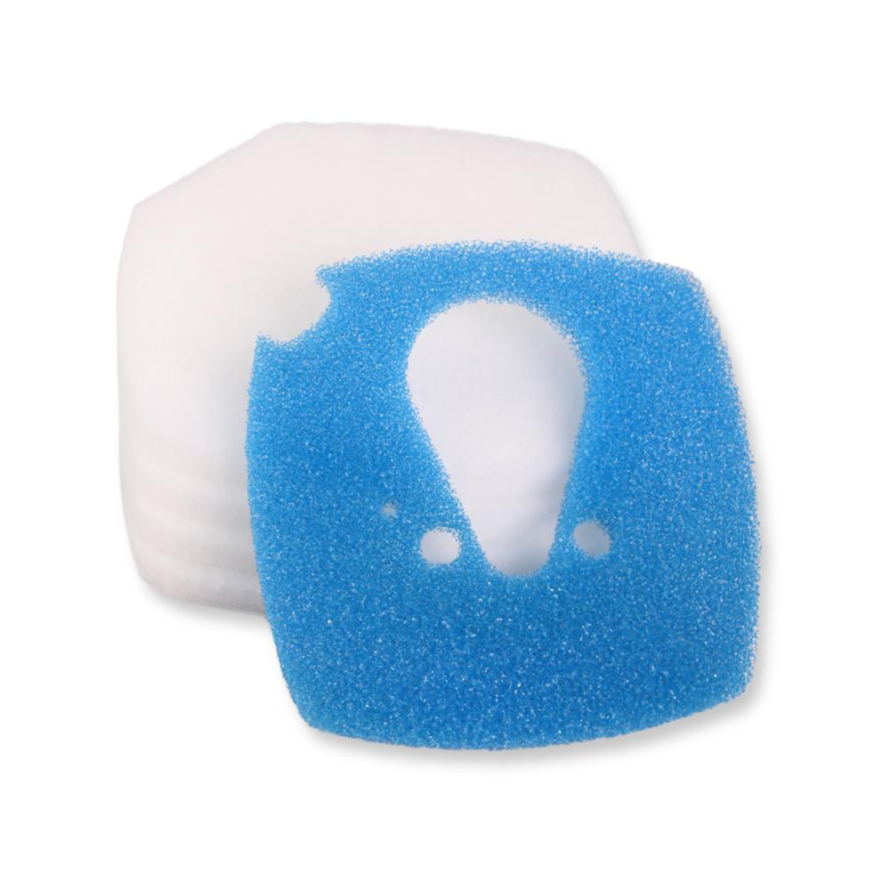 Almofada de espuma prefilter compatível conjunto para eheim professional 3 2080 2180 e 1200xl 1200xlt (4 x branco fino, 1 x azul grosseiro)