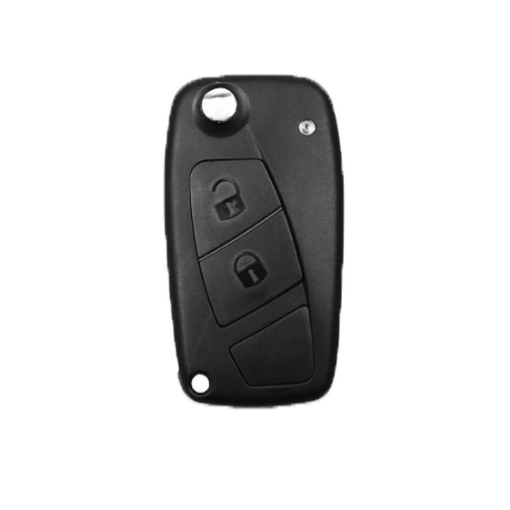 OkeyTech 3 Button Flip Folding Remote Car Key Shell Case For Fiat Punto Ducato Iveco Stilo Panda Doblo Bravo Replacement Fob Pad: 2 BUTTON BLACK