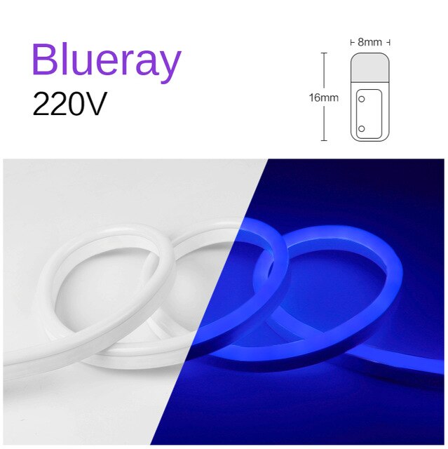 Aquarium fish tank color fluorescent lamp with 220V sump DIY fish tank lamp with LED waterproof light bar 1 meter: Blue  1Meter