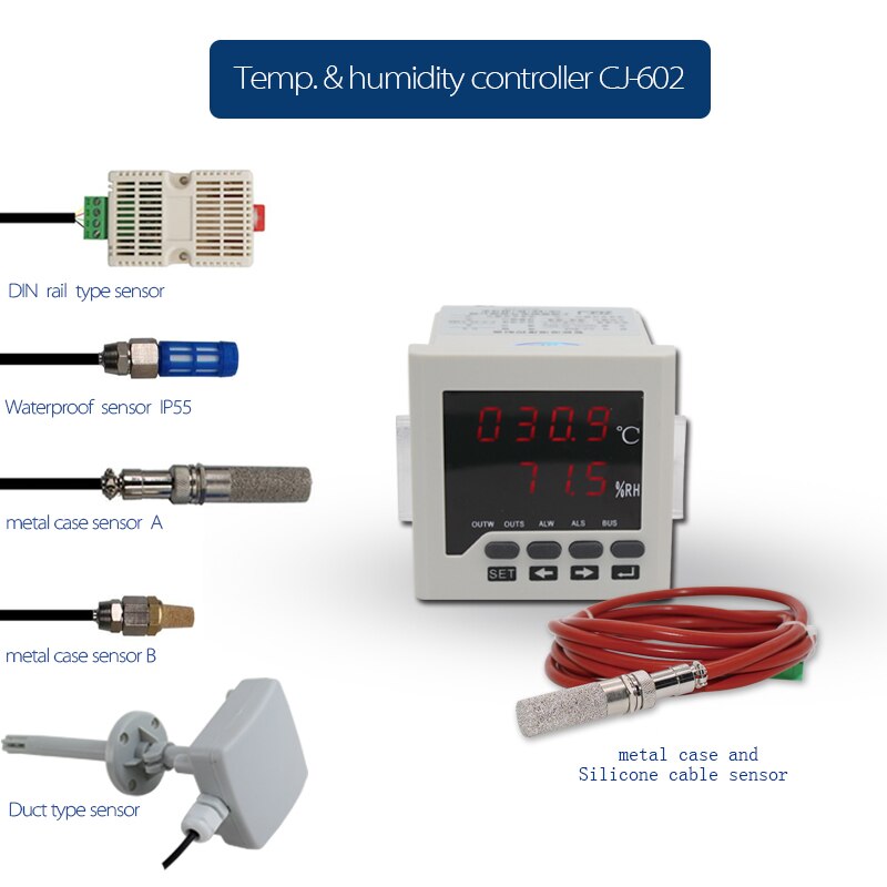 Alarm function Temperature humidity controller heating cooling humidifying dehumidifying Greenhouse incubation oven Cold storage