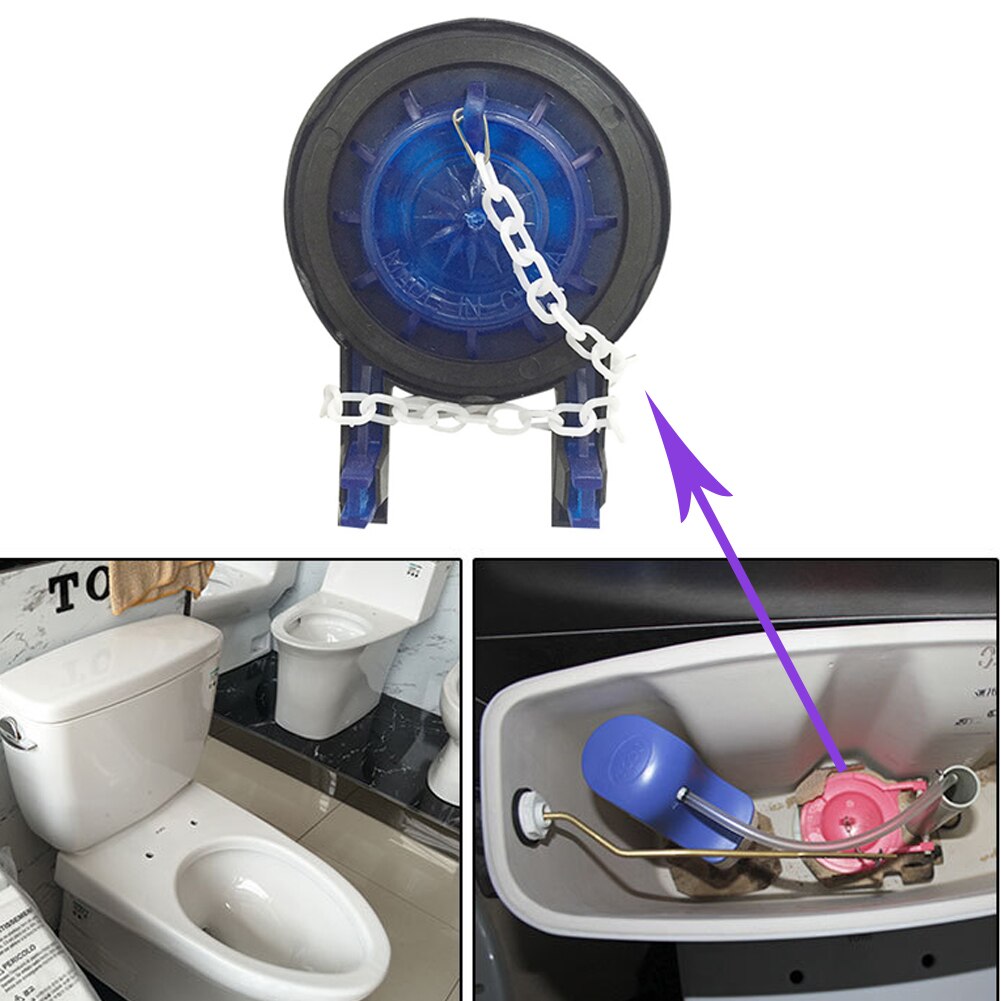 Leather Shoot Water Tank Seal Cover Parts Toilet Drain Bathroom With Chian Old-fashioned Ball Rubber Flap Closure Plugs