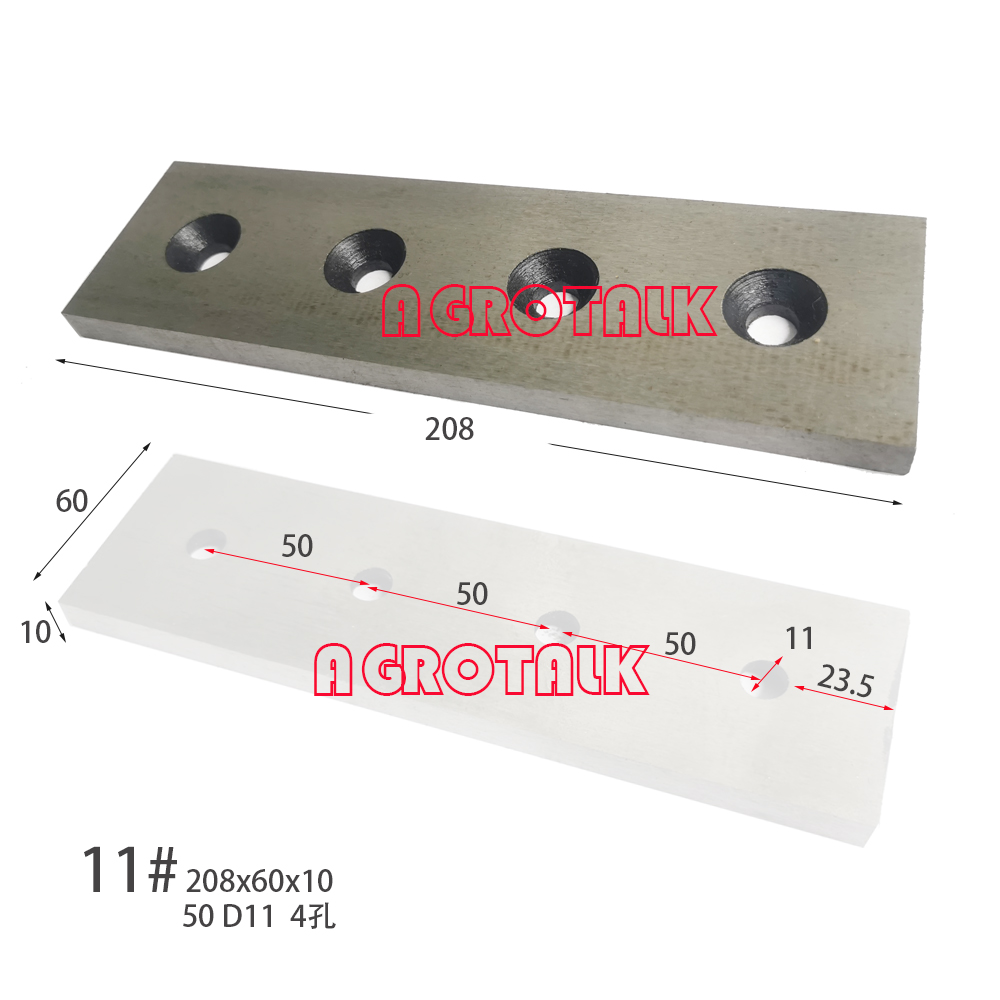 Wood chipper blade , please check the dimensions when start to make the order, have more choices: Silver