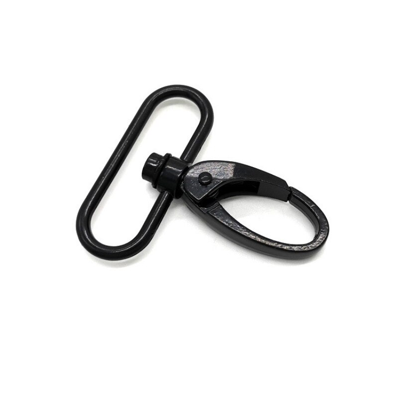 Black Metal Carabiner Snap Buckle Hook For Keychain Diy Bag Key Ring Handbag Hardware Accessories 38mm