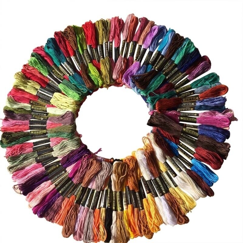 50Pcs/Set Multicolor Embroidery Cotton Thread DIY Sewing Skeins Craft Tools