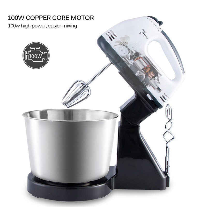 Batidor eléctrico con soporte para comida, batidor de masa para pasteles, Mezclador de alimentos, 1.7L, RU