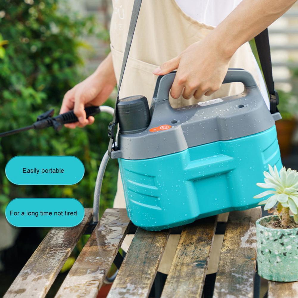 Pulverizador de plantas de 5L, rociador eléctrico ajustable de flujo práctico, rociador eléctrico de Metal recargable de un botón de trabajo para jardín