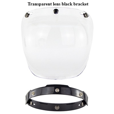Motorhelm Retro Helm Halve Helm Bubble Spiegel Drie Knop Veiligheid Winddichte Lens met Beugel Set Visera Accessoires: Champagne