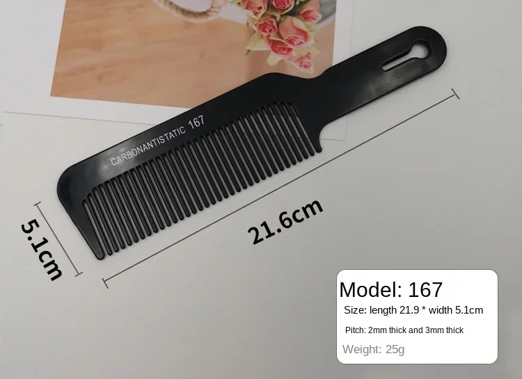 Peine de corte de pelo para hombre y mujer, peine de corte de pelo grueso de , peine de estilo de peluquería, cepillo de peluquería: Gris