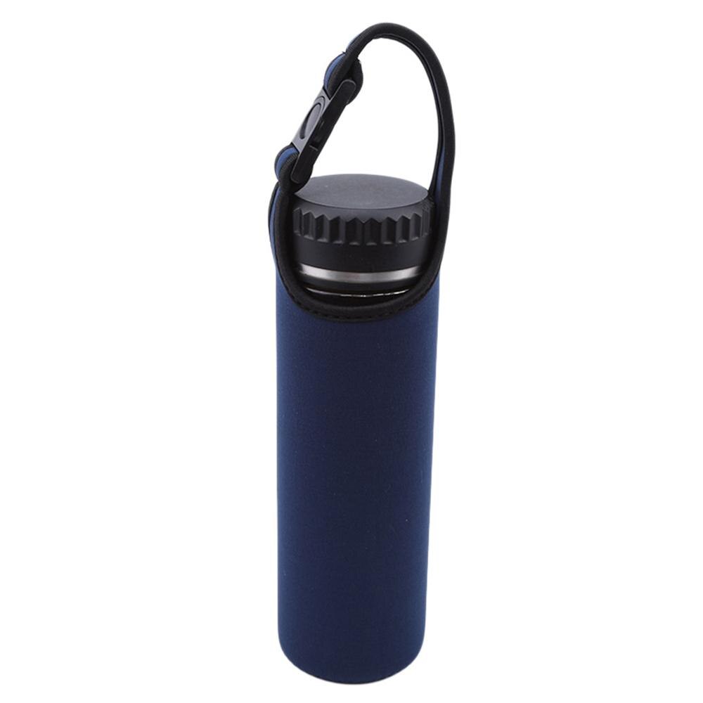 de bolsas térmicas de tela de 5 colores, funda para botellas de agua, portador de manga, bolsas de botellas de agua con aislamiento térmico, Flessenzakken: deep blue