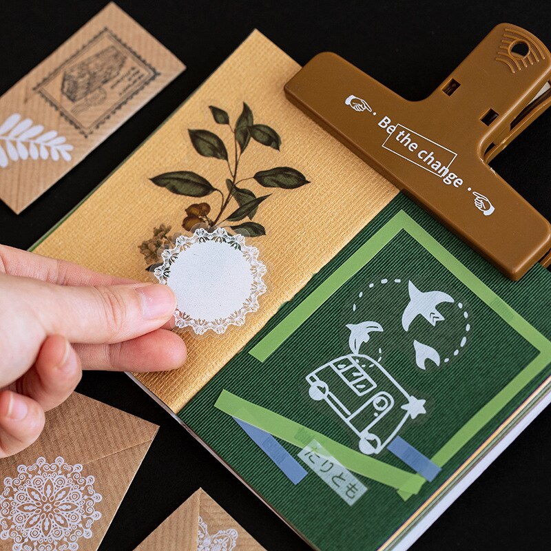50 stks/partij Leuke Papier Briefpapier Sticker Set Bloemen Stickers Diy Decoratie Label Voor Scrapbooking Craft Verpakking