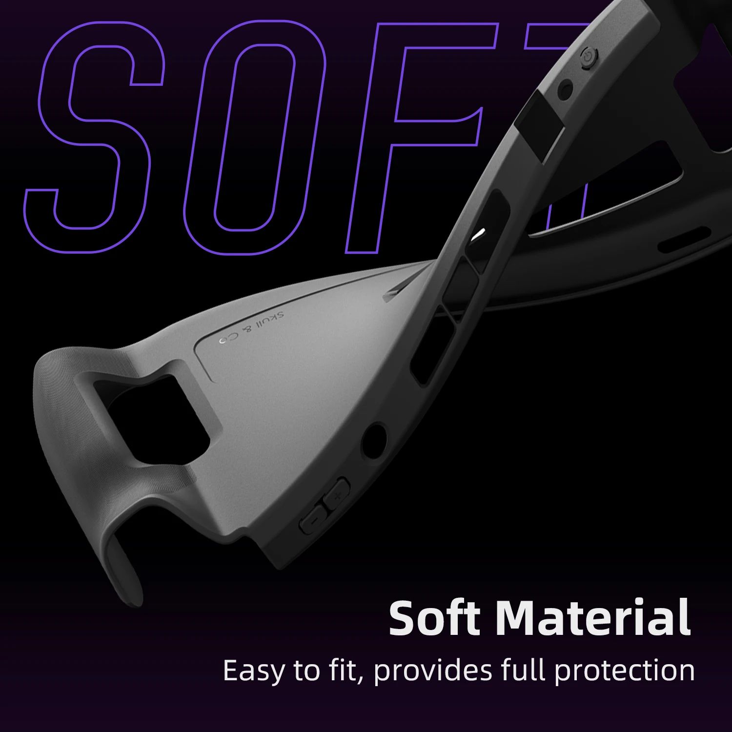 Skull & Co. GripCase Étui de protection SD Housse debout Coque en matériau souple pour Steam Deck Étui EDC Sac de transport pour Steam OLED