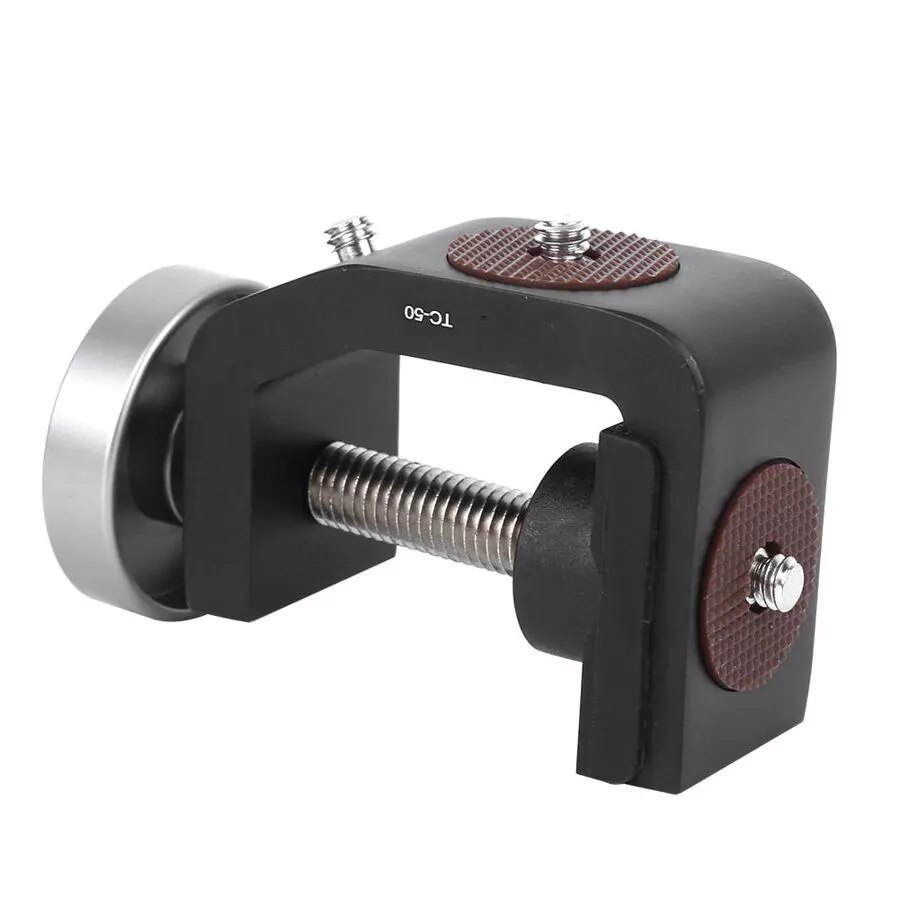 Clip de aleación de aluminio negro para fotografía, abrazadera Universal de 1/4 pulgadas con interfaz de tornillo C para foto, Clip estable para equipo fotográfico