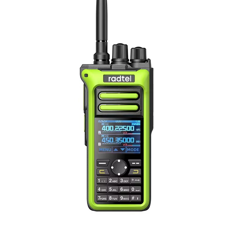 Radtel RT-752 10w air band walkie talkie voll band amateur ham radio 250ch ht USB-C batterie noaa fm am aufnahme vibration: Licht Grün / EURO