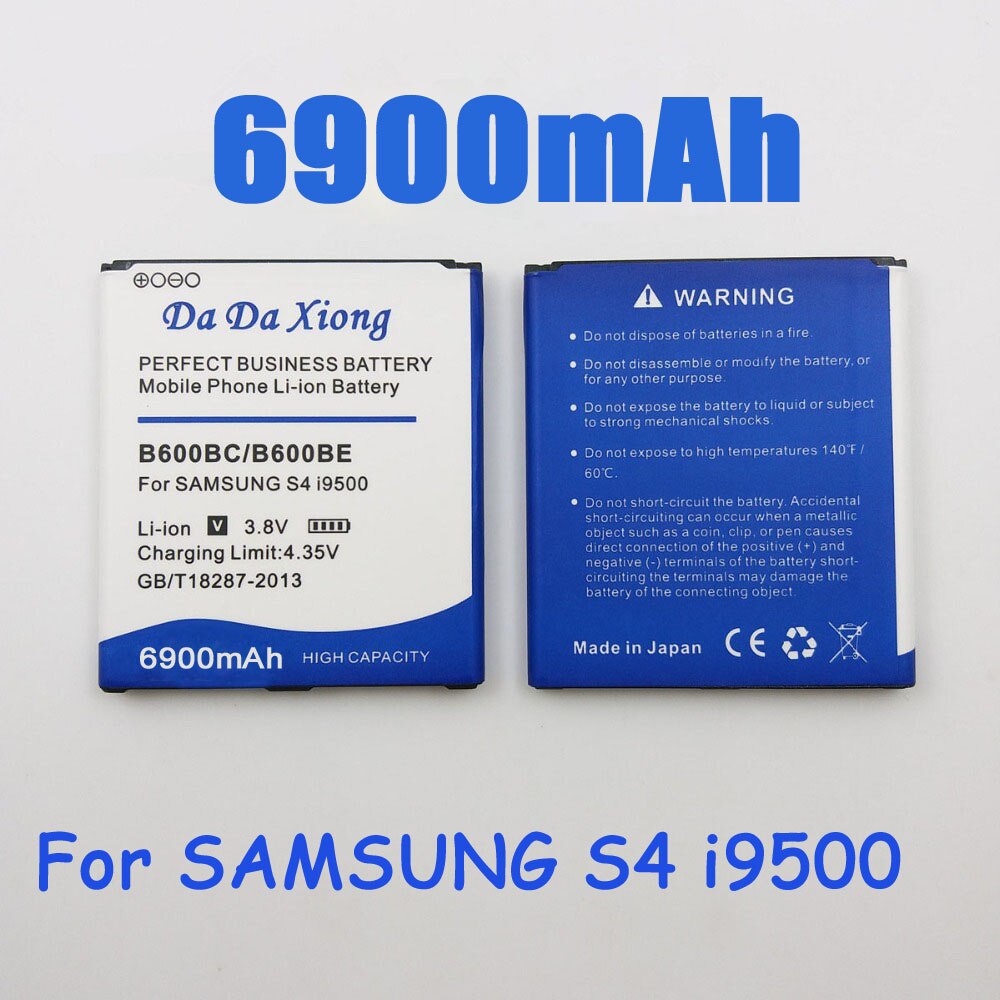 6900 mah  b600bc b600be batteri til samsung galaxy  s4 i9295 i9505 i9502 i9508 i9500 i9150 i9152 i9158 i9506 g7100
