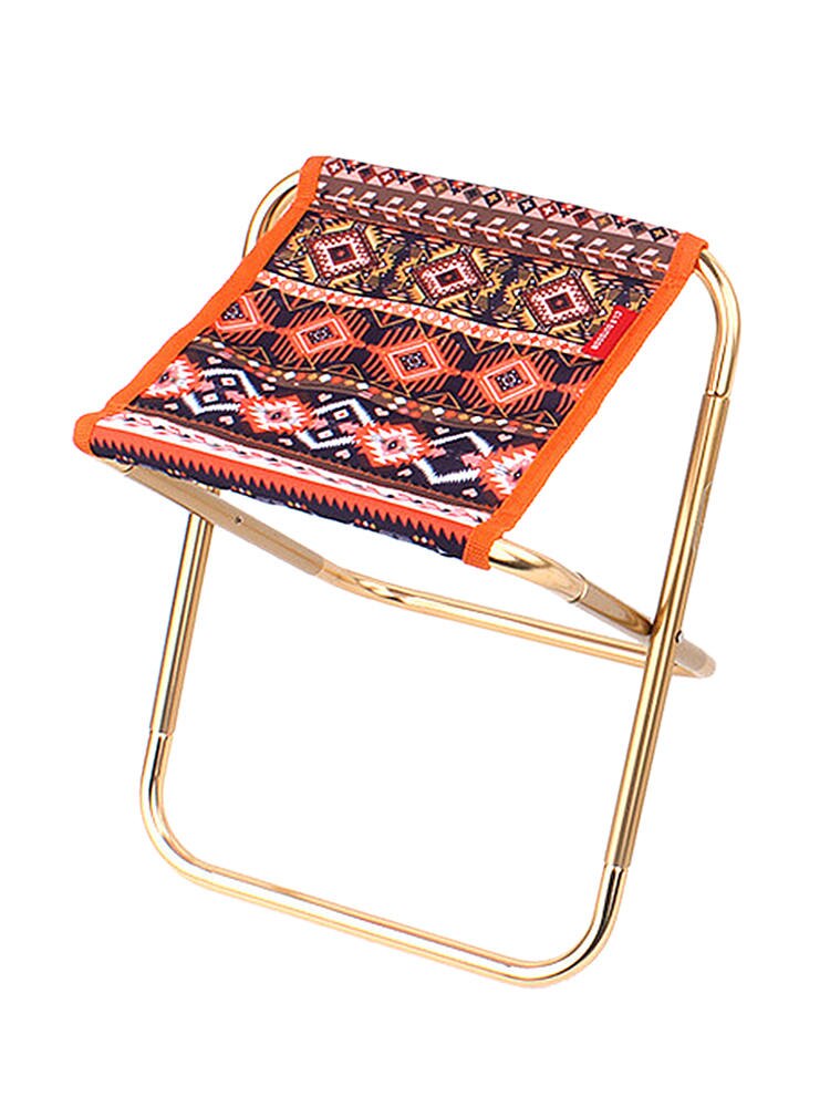 Buitenvisstoel, opvouwbare stoel, wandel- en picknickstoel, strandstoel, reisstoel met opbergvak, etnische stijl, kampeerstoelen