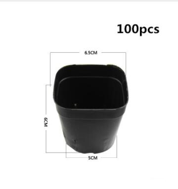 100pcs Small Plastic Flowers Plants pot Nursery Pot Plant Seedling Pouch Holder Raising Bag Nutrition Block Pots Garden Supplies: 6.5cm